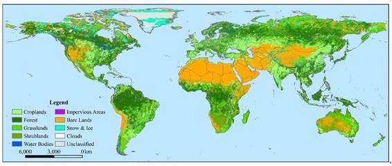 我校率先完成世界首套30米全球地表覆蓋遙感制圖及生物質(zhì)能資源數(shù)據(jù)庫信息系統(tǒng)平臺